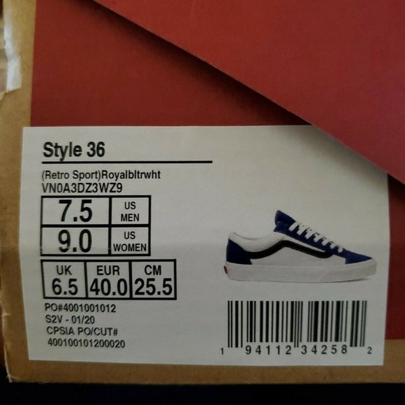 New Womens Vans STYLE 36 Retro Sport skate shoes - Picture 8 of 8